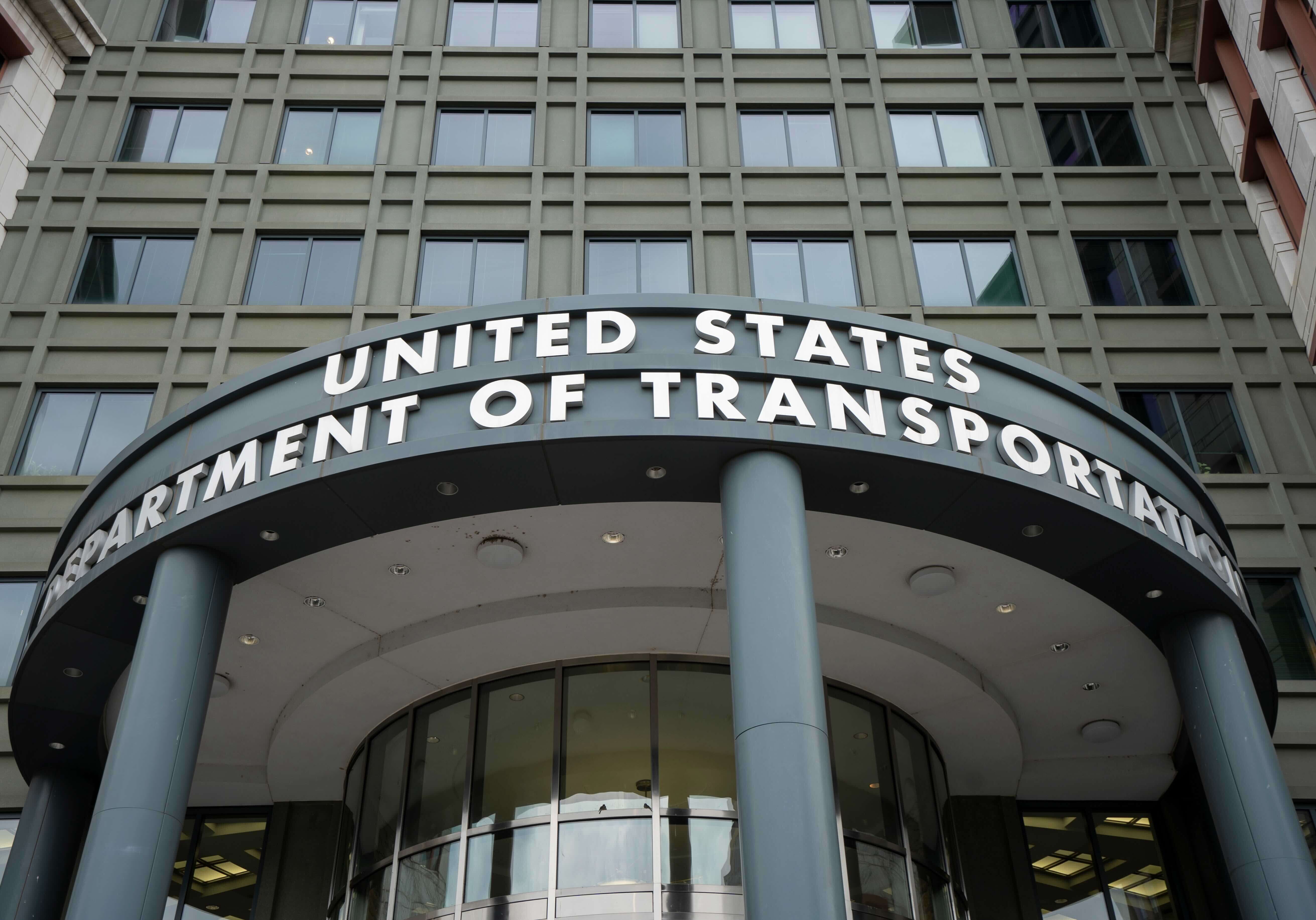 Washington, DC, USA - June 22, 2022: Front view of the United States Department of Transportation (DOT) headquarters in the Southeast Federal Center in Washington, DC.